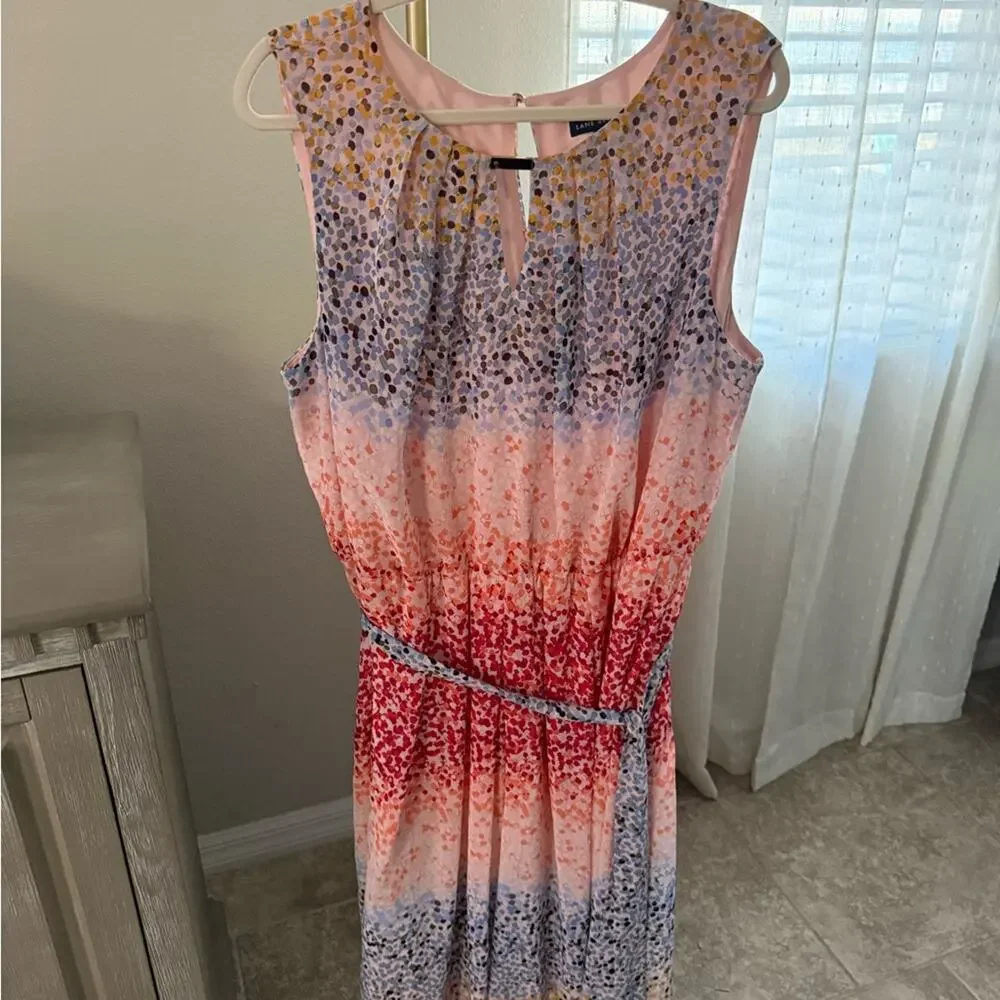 Lane Bryant Elegant Multicolor Gradient Maxi Dress